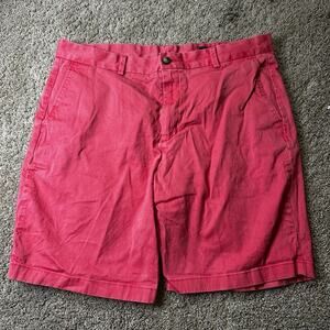 VINEYARD VINES Men's Red Casual Flat front chino stretch breaker Shorts Size 32